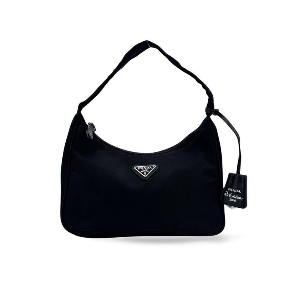Prada Re-Edition Velvet Black Nylon Shoulder Bag Bag